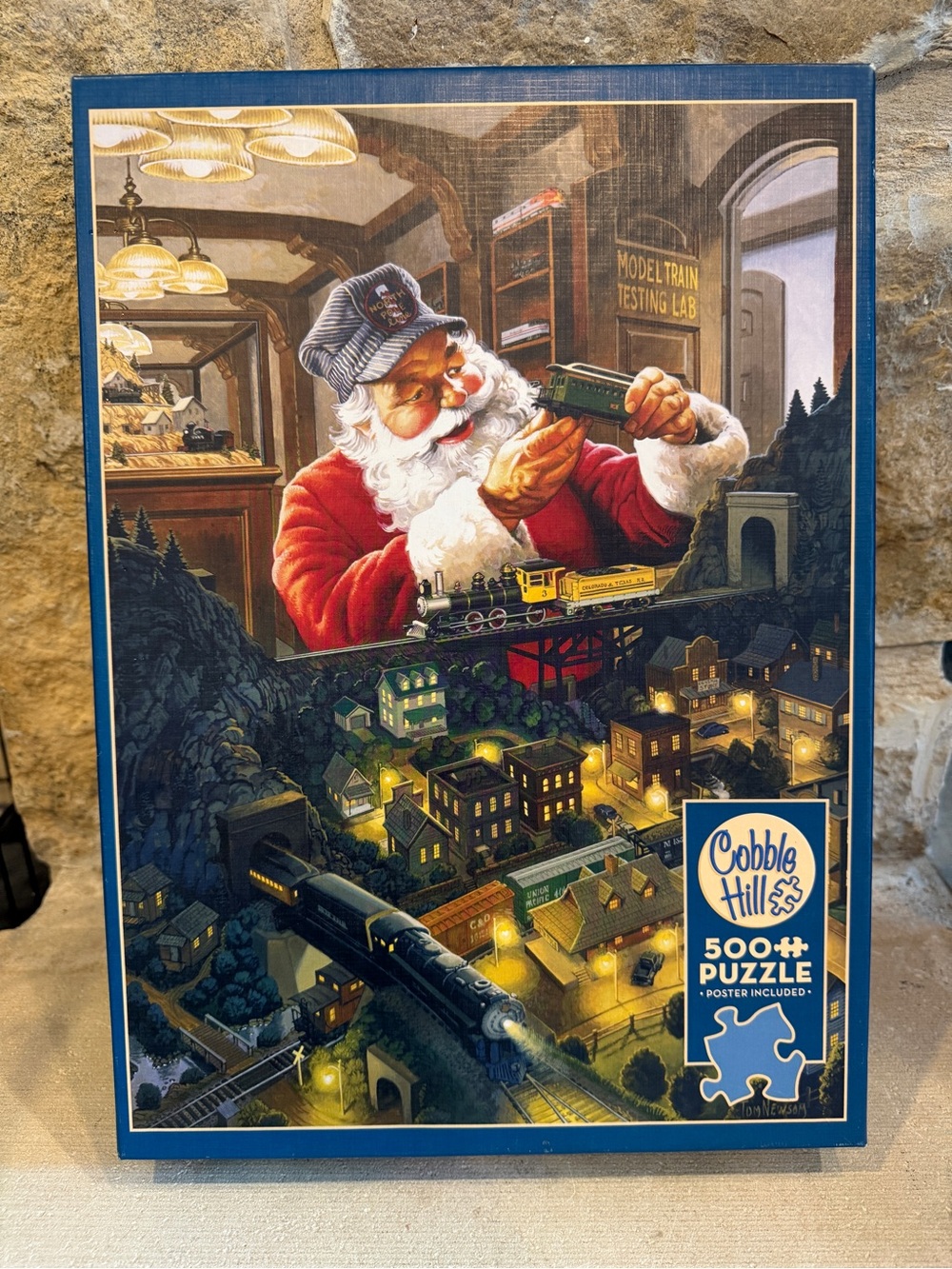 Cobble Hill Santa's Railway 500 Piece Puzzle Random Cut Christmas
